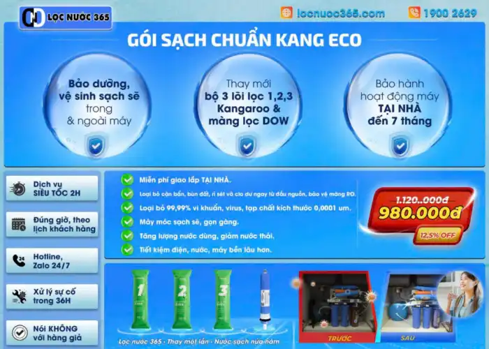 GÓI SẠCH CHUẨN KANG ECO
