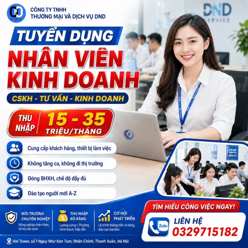 🚨 [THANH XUÂN - HÀ NỘI] LOCNUOC365 TUYỂN GẤP 10 NHÂN VIÊN TELESALES / CSKH ĐI LÀM NGAY!