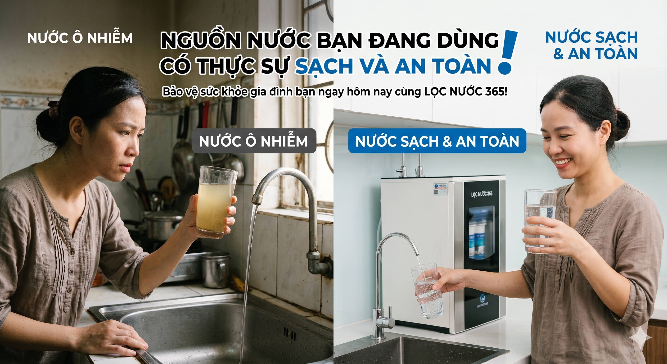 NGUỒN NƯỚC BẠN ĐANG DÙNG CÓ THỰC SỰ SẠCH VÀ AN TOÀN?