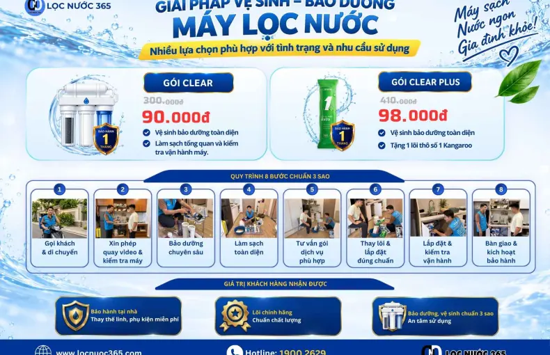 Thay Lõi Lọc Nước Tại Nhà Gói Clear Plus 98.000đ: Gồm Những Gì, Ai Nên Chọn?